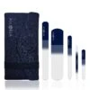 CONTOUR LUXE Glas-Nagelfeilenset In Dunkelblau