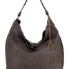 Leder-Schultertasche "Sebastiana" In Anthrazit - (B)38 X (H)36 X (T)14 Cm