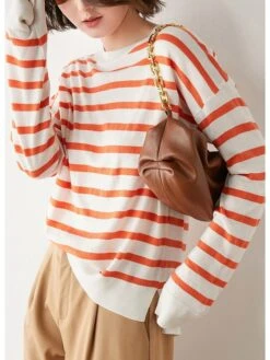 Pullover In Weiß/ Orange 4 Pullover In Weiß/ Orange -Limango Verkäufe asne pullover in weiss orange 1