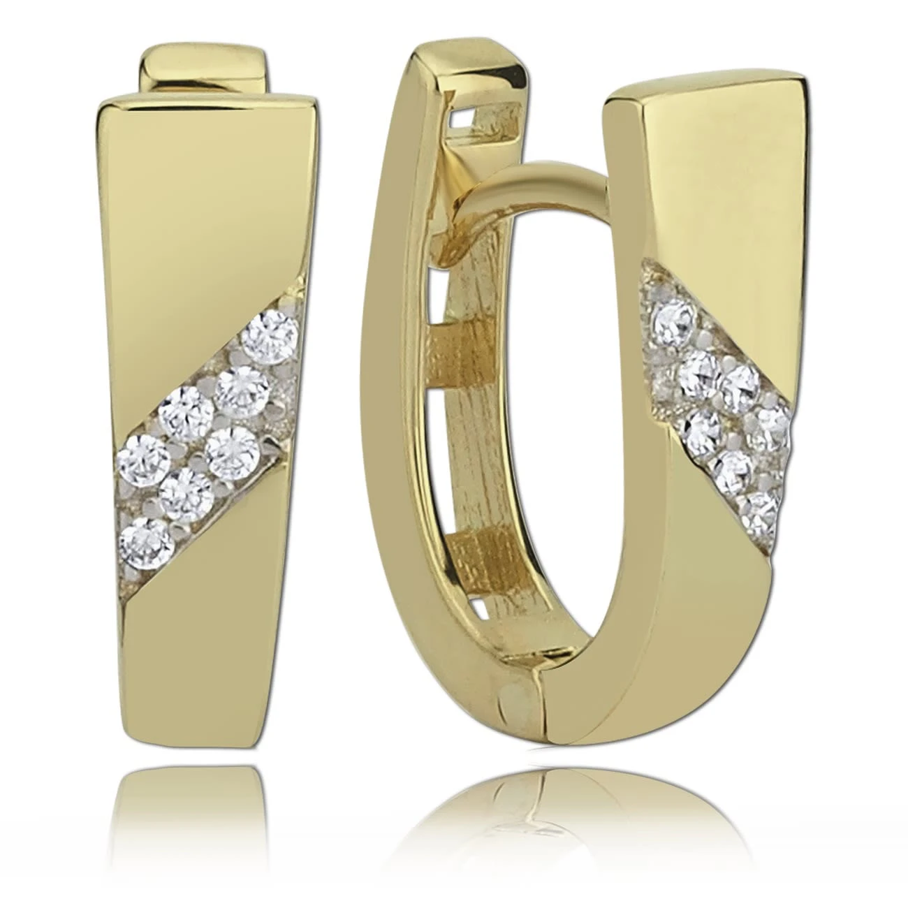 Gold 333 Damen Creolen Trapez Ohrring Ca. 1,2cm 1 Gold 333 Damen Creolen Trapez Ohrring Ca. 1,2cm