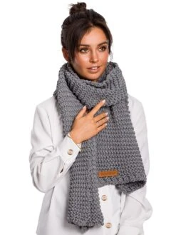 Schal In Grau - (L)168 X (B)32 Cm