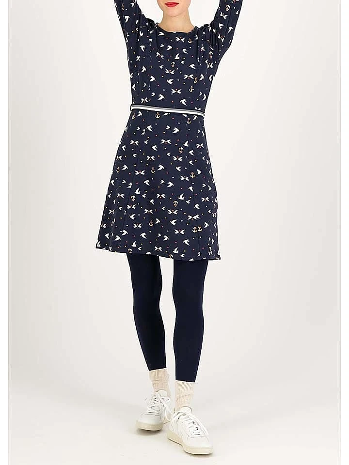Blutsgeschwister Kleid "Très Charmeuse" In Dunkelblau/ Weiß 2 Blutsgeschwister Kleid "Très Charmeuse" In Dunkelblau/ Weiß – Bild 2