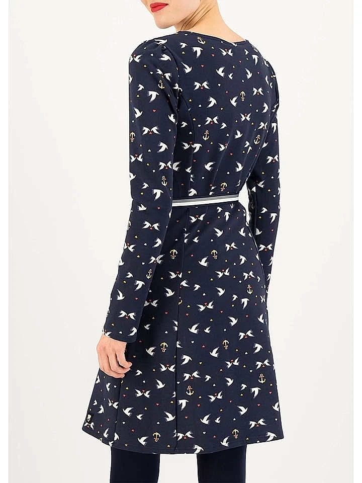 Blutsgeschwister Kleid "Très Charmeuse" In Dunkelblau/ Weiß 3 Blutsgeschwister Kleid "Très Charmeuse" In Dunkelblau/ Weiß – Bild 3