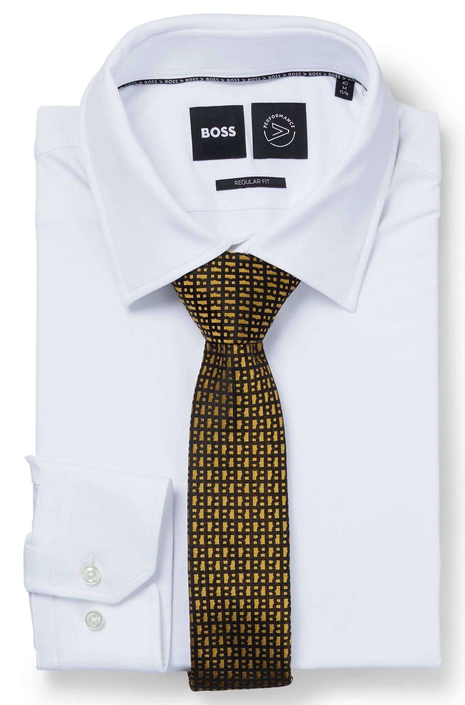 Boss Seidenkrawatte 'H-Tie' Gelb (710) 4 Boss Seidenkrawatte 'H-Tie' Gelb (710) – Bild 4