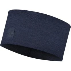 Buff Stirnband Wide In Solid Denim