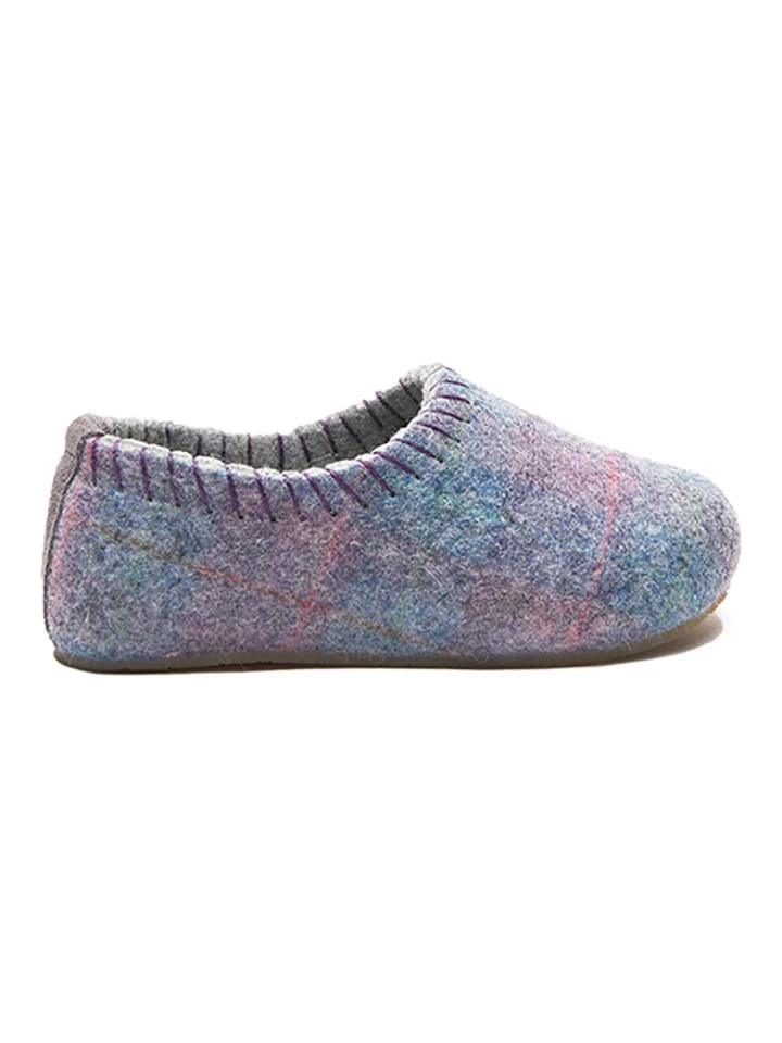 Hausschuhe In Lila/ Bunt 2 Hausschuhe In Lila/ Bunt – Bild 2