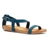 Leder-Sandalen In Dunkelblau