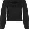 Converse Sweater Satin Jersey Cut Out In Black