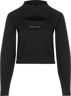 Converse Sweater Satin Jersey Cut Out In Black