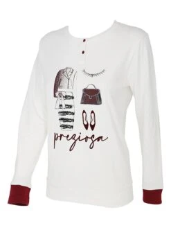 Pyjama In Weiß/ Rot -Limango Verkäufe cotonella pyjama in weiss rot 1