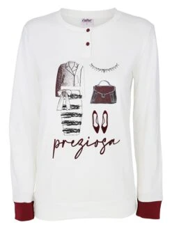 Pyjama In Weiß/ Rot