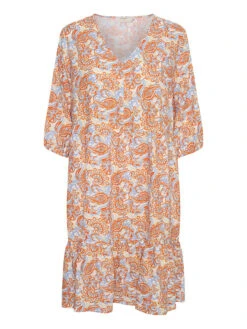 Cream Kleid "Venta" In Bunt