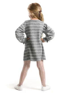 Kleid "Gazelle&Butterfly" In Grau/ Weiß -Limango Verkäufe denokids kleid gazelleandbutterfly in grau weiss 1