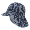 Nackenschutzcap In Dunkelblau/ Grau