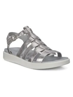 ECCO Leder-Sandalen "Flowt LX" In Silber -Limango Verkäufe ecco leder sandalen flowt lx in silber 2