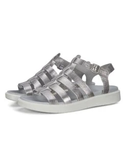 ECCO Leder-Sandalen "Flowt LX" In Silber -Limango Verkäufe ecco leder sandalen flowt lx in silber 3