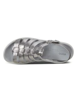 ECCO Leder-Sandalen "Flowt LX" In Silber -Limango Verkäufe ecco leder sandalen flowt lx in silber 6