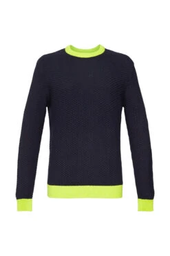 Edc By Esprit Pullover Aus Strukturstrick Navy