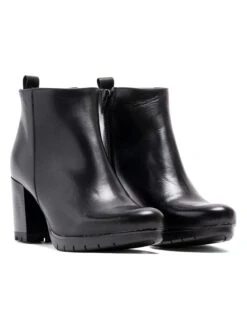 Elodie Leder-Ankle-Boots In Schwarz