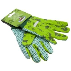 ESSCHERT DESIGN Kinder-Gartenhandschuhe, Mit Noppen, Gemustert In Grün