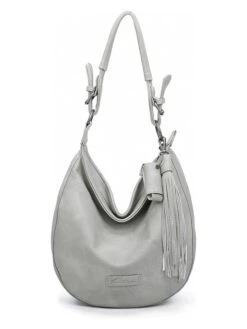 Schultertasche "Lipstick 01" In Grau - (B)33 X (H)31 X (T)10 Cm