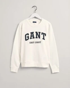 Gant Sweatshirt In Ecru