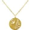 Gemshine Kette Mit Anhänger Winternacht Mit Vollmond Silber Vergoldet
