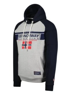 GEOGRAPHICAL NORWAY Hoodie In Dunkelblau/ Grau -Limango Verkäufe geographical norway hoodie in dunkelblau grau 1