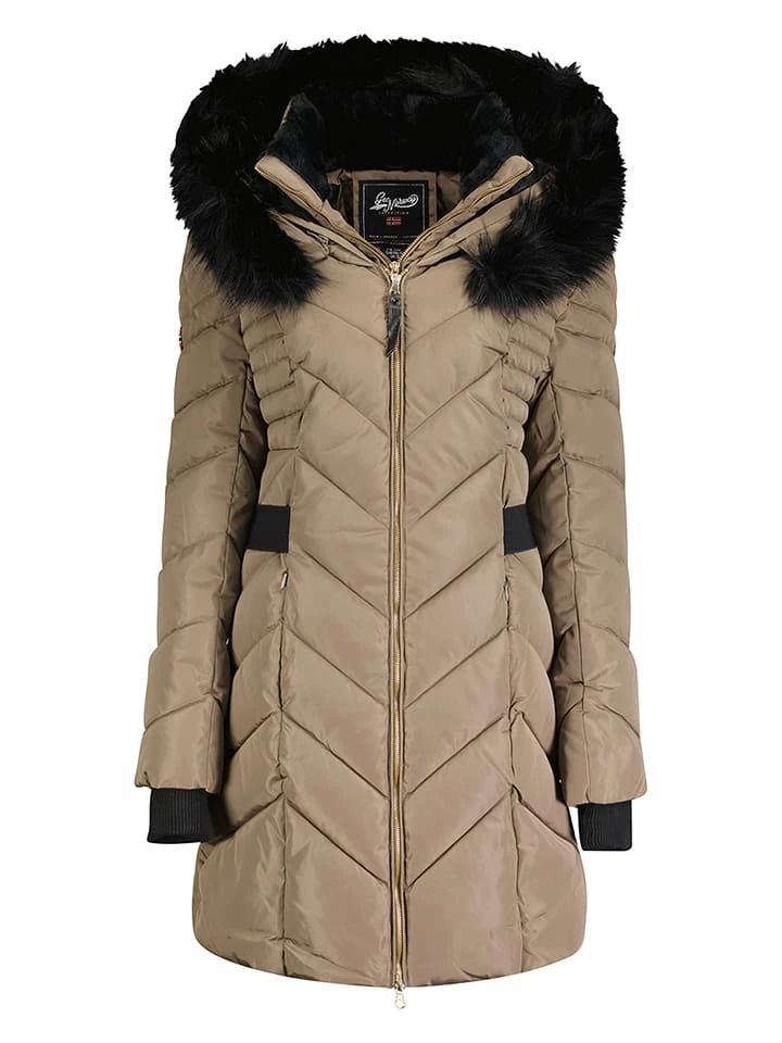 GEOGRAPHICAL NORWAY Steppmantel "Dolrie" In Taupe 1 GEOGRAPHICAL NORWAY Steppmantel "Dolrie" In Taupe