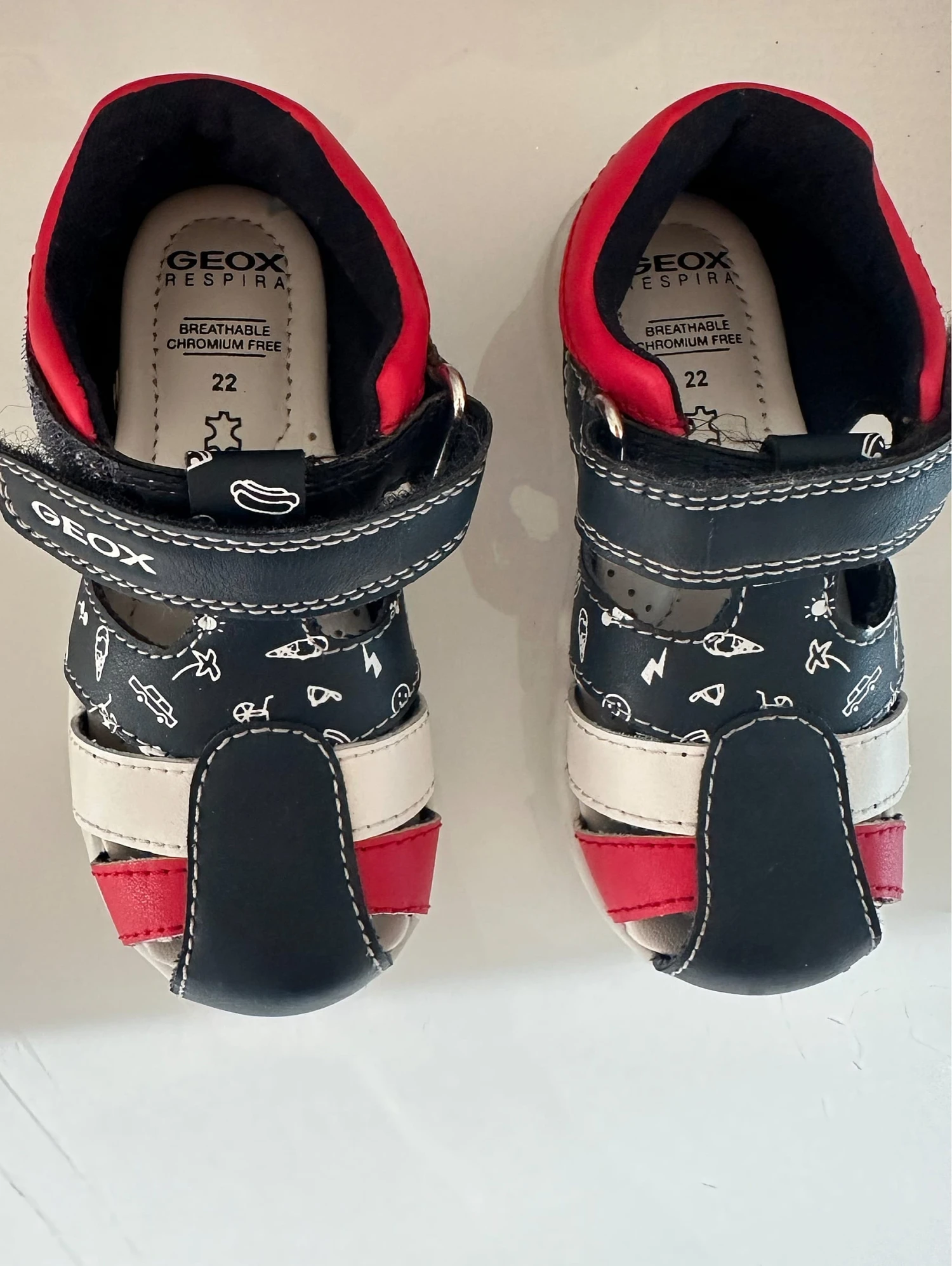 Geox Halbsandalen "Elthan" In Dunkelblau/ Rot 1 Geox Halbsandalen "Elthan" In Dunkelblau/ Rot