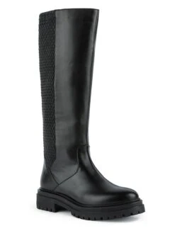 Geox Leder-Stiefel "Iridea" In Schwarz -Limango Verkäufe geox leder stiefel iridea in schwarz 1