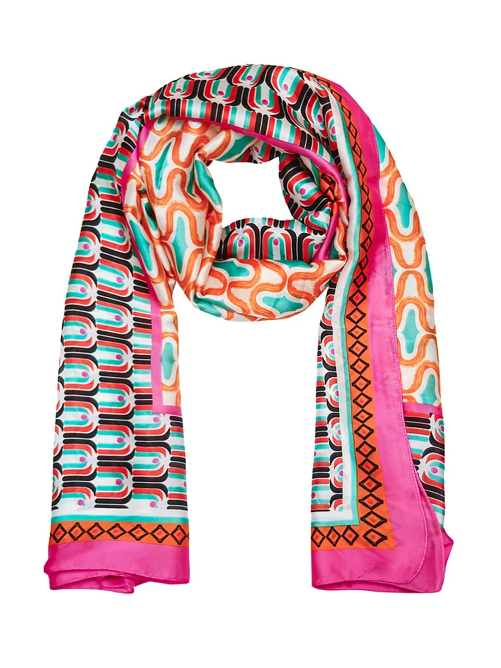 Schal In Orange/ Pink/ Türkis - (L)187 X (B)83 Cm 2 Schal In Orange/ Pink/ Türkis - (L)187 X (B)83 Cm – Bild 2