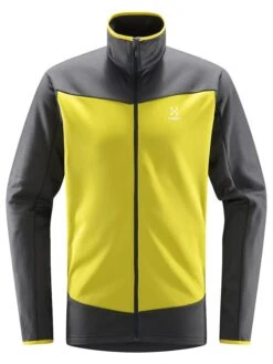 Fleecejacke "Frost" In Anthrazit/ Gelb