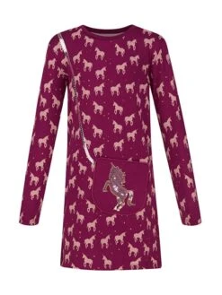 Kleid In Fuchsia/ Bunt