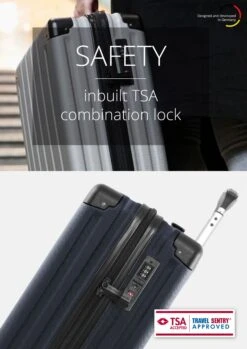 Q-Damm - Handgepäck Koffer Flugzeug Kabinentrolley TSA, In Dunkelblau -Limango Verkäufe hauptstadtkoffer q damm handgepack koffer flugzeug kabinentrolley tsa in dunkelblau 5