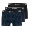 Hugo Boss 3er-Set: Boxershorts In Schwarz/ Dunkelblau