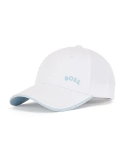 Hugo Boss Cap In Weiß/ Hellblau