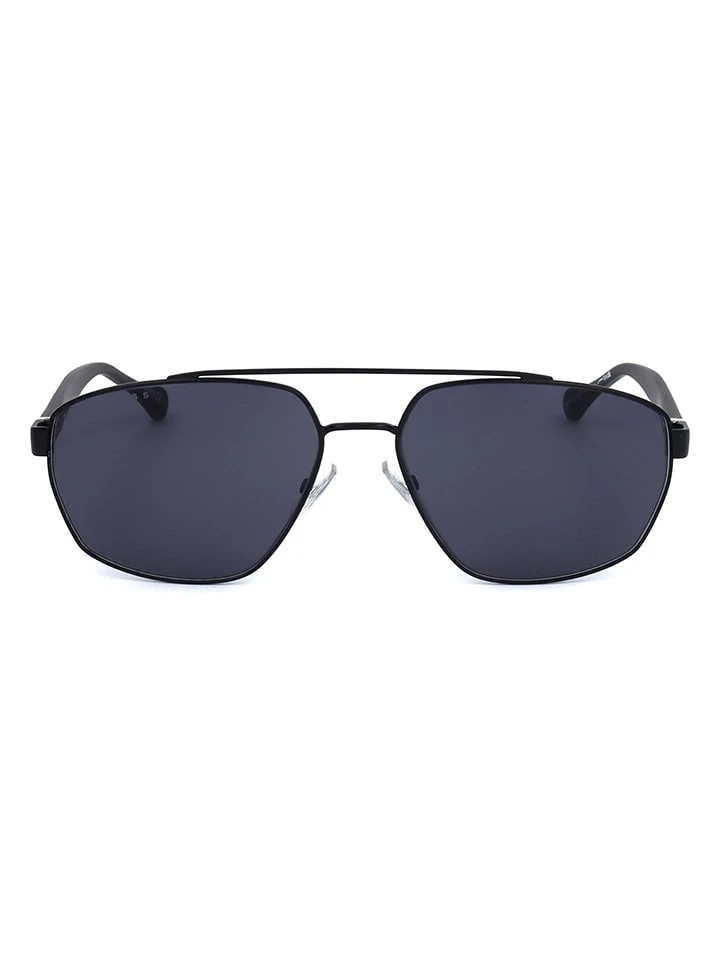 Hugo Boss Herren-Sonnenbrille In Schwarz/ Dunkelblau 1 Hugo Boss Herren-Sonnenbrille In Schwarz/ Dunkelblau