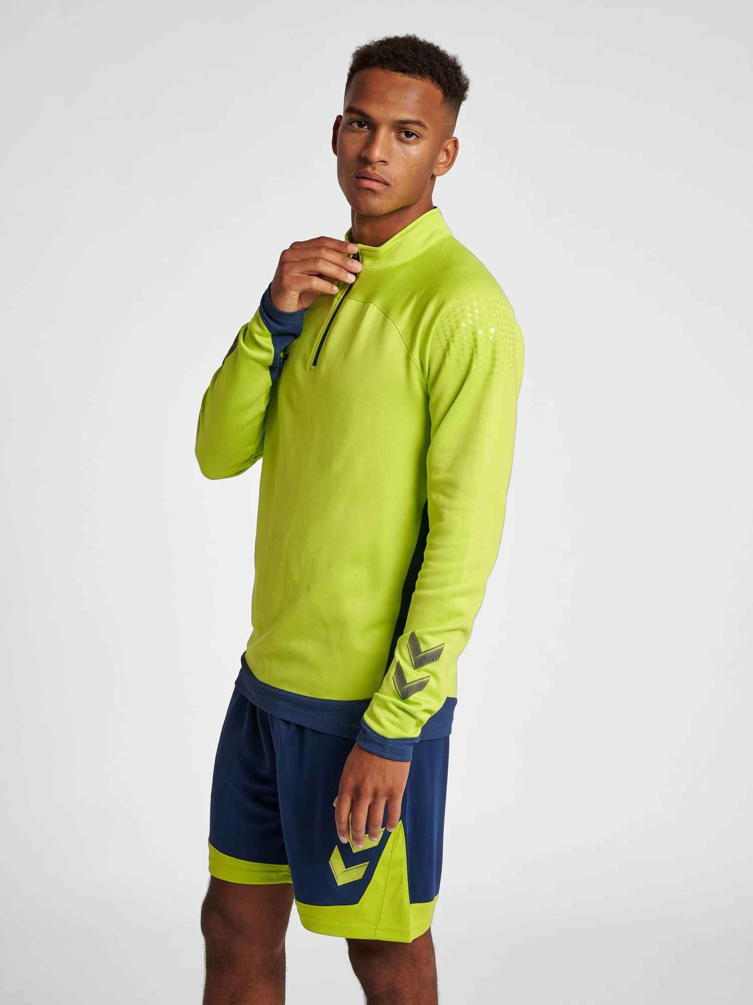 Hummel Halbreißverschluss Sweatshirt Hmllead Herren In LIME PUNCH 6 Hummel Halbreißverschluss Sweatshirt Hmllead Herren In LIME PUNCH – Bild 6