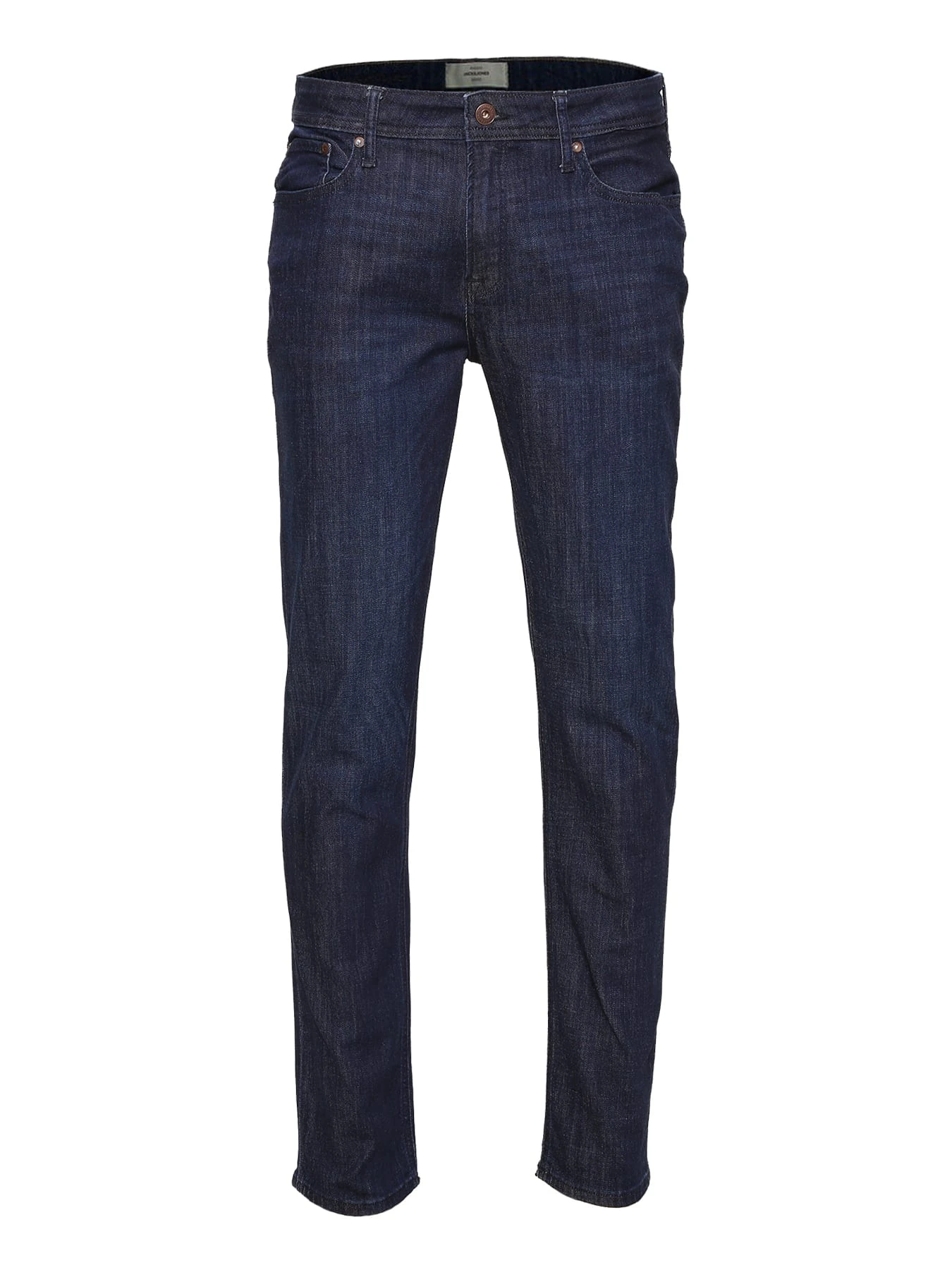 Jack & Jones Jeans Straight Leg - CLARK JJARIS In Rinsed Dark Blue Denim 1 Jack & Jones Jeans Straight Leg - CLARK JJARIS In Rinsed Dark Blue Denim