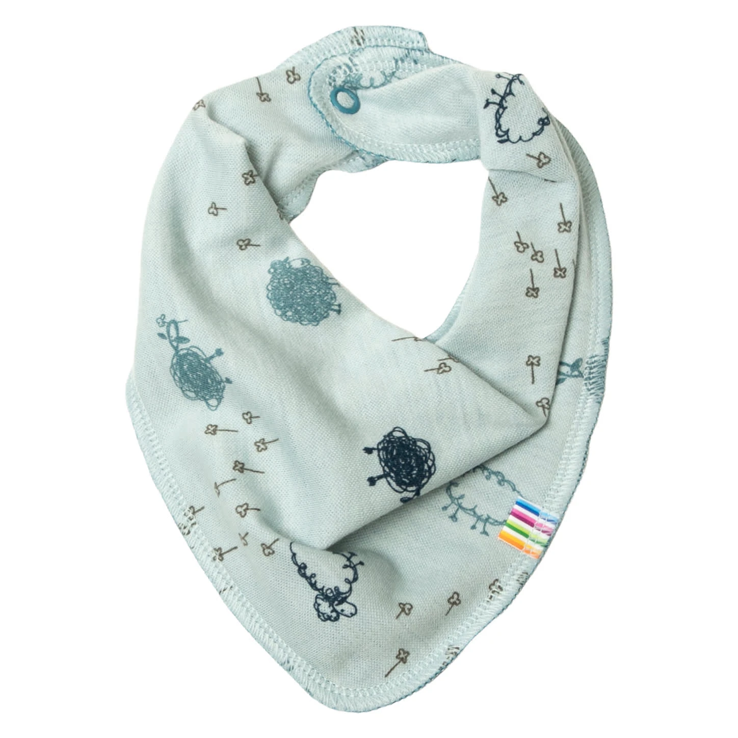 Joha Dreieckstuch Merinowolle/Bio-Baumwolle In Blue Aop 1 Joha Dreieckstuch Merinowolle/Bio-Baumwolle In Blue Aop