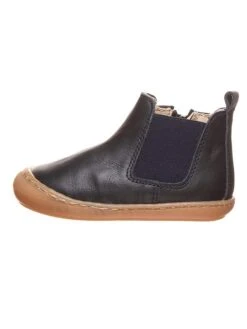 Leder-Chelsea-Boots In Dunkelblau