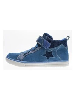 Leder-Sneakers In Blau