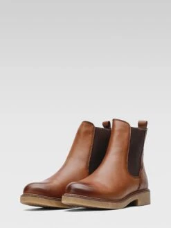 Leder-Chelsea-Boots In Braun