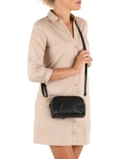 Leder-Umhängetasche In Schwarz - (B)19 X (H)13 X (T)7 Cm -Limango Verkäufe lucca baldi leder umhangetasche in schwarz b 19 x h 13 x t 7 cm 5