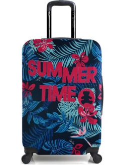 Trolley-Überzug "Lulu Summer" In Dunkelblau/ Pink - (B)41 X (H)65 X (T)25 Cm