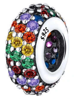 Silber-Bead Mit Edelsteinen