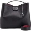 Leder-Henkeltasche In Schwarz - (B)31 X (H)26 X (T)13 Cm
