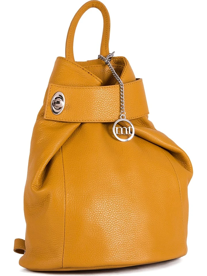 Leder-Rucksack "Sirietto" In Senf - (B)28 X (H)35 X (T)13 Cm 3 Leder-Rucksack "Sirietto" In Senf - (B)28 X (H)35 X (T)13 Cm – Bild 3