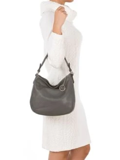 Leder-Schultertasche "Molise" In Grau - (B)30 X (H)20 X (T)8 Cm -Limango Verkäufe mia tomazzi leder schultertasche molise in grau b 30 x h 20 x t 8 cm 4